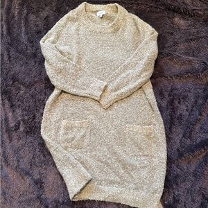 Cream Mud Pie Women's Long Sleeve Dress Size Large Sweater Dress